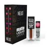 NEUD Matte Liquid Lipstick Combo Of Supple Candy and Oh My Coco With Two Lip Gloss Free