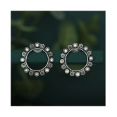 Sukkhi Exotic Oxidised Floral Stud Earring For Women - Silver