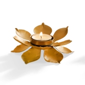 Lotus Metal T-light Holder Copper