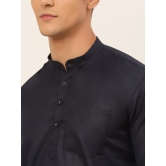 Jompers Men's Navy-Blue Solid Cotton Short Kurta-XXL / Navy-Blue