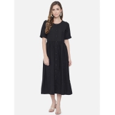 ALL WAYS YOU Polyester Black Empire Dress - Single - XL