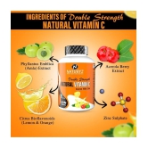 NATURYZ Double Strength Natural Vitamin C with Zinc Supplement for Immunity & Skincare - 60 Tablets