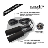 MuscleXP Skipping Rope (Jumping Rope) for Men, Women & Children, Tangle Free Jumping Rope for Kids (Red / Black) - ONESIZE