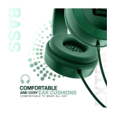 Bell BLHDP135A Type C Wired Headphone Over Ear 24 Hours Playback Passive noise cancellation IPX4(Splash & Sweat Proof) Green