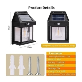 MAGNIQUE Solar Wall Lantern with 3 Modes & Motion Sensor, Waterproof Exterior Lighting with Clear Panel Premium Lamps (Pack of 1)\n - Assorted