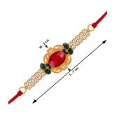 Silver Shine - Red Rakhi Combo ( Pack of 2 ) - None