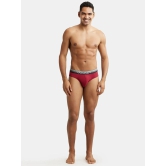 Jockey US07 Men Super Combed Cotton Elastane Solid Brief with Ultrasoft Waistband - Red Pepper - None