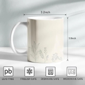 ForVano Beautiful Seamless Mug with Aesthetic Adorned with a Delicate Floral Design