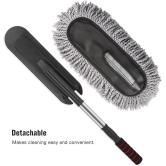 Retractable Flexible Microfiber Car Duster With Handle 360 Degree Rotating Mop