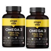 Double Strength Omega-3 Fish Oil Softgels-Pack of 2