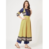 Pannkh - Yellow Rayon Womens Anarkali Kurti ( Pack of 1 ) - None