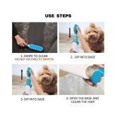 NIRVA ENTERPRISE Pet Fur & Lint Remover Brush Brush Dog Cat Hair Remover Brush from Clothing and Sofa Cleaning Brush - Medium