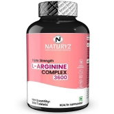 NATURYZ Triple Strength L-Arginine 3600mg Pre Workout Supplement For Pump & Performance - 50 Tablets