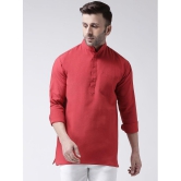 KLOSET By RIAG - Red Cotton Men's Shirt Style Kurta ( Pack of 1 ) - None