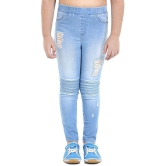 Naughty Ninos - Blue Denim Girls Leggings ( Pack of 1 ) - None