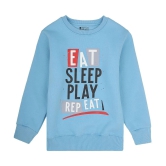 BOYS SWEAT SHIRT ROUND NECK FULL SLEEVES SOLID MEDIUM BLUE - None