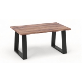 Artisan Roast Soild Wood with metal legs center/coffee table by Orchid Homez