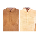 DESHBANDHU DBK - Multi Cotton Mens Regular Kurta ( Pack of 2 ) - None