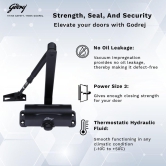 Godrej Hercules Door Closer Matte Black | 5959