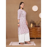 Rangita Women Rayon Pink Embroidered Knee Length Straight Kurti - None