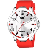 Abrexo Red Silicon Analog Mens Watch