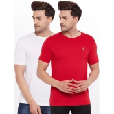 Lycos - Cotton Blend Regular Fit Red Men's T-Shirt ( Pack of 2 ) - None