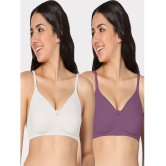 IN CARE LINGERIE - Multicolor Cotton Non Padded Women's T-Shirt Bra ( Pack of 2 ) - None