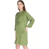 Women's Plus Size Tunic Tops T Shirts Summer Long Sleeve Round Neck Kurti Dress