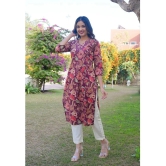 Vbuyz Cotton Printed Straight Womens Kurti - Purple ( Pack of 1 ) - None