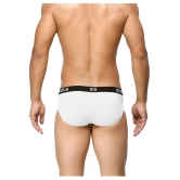 BASIICS By La Intimo - White Cotton Mens Briefs ( Pack of 1 ) - M