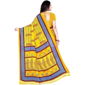 LEELAVATI - Yellow Crepe Saree With Blouse Piece ( Pack of 1 ) - Yellow