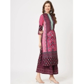 Pannkh - Magenta Rayon Womens Straight Kurti ( Pack of 1 ) - None