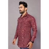 Anand Cotton Blend Regular Fit Printed Full Sleeves Mens Casual Shirt - Maroon ( Pack of 1 ) - None