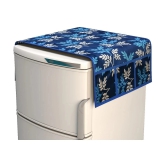 Fabolic Polyester Floral Fridge Mat & Cover ( 93 53 ) Pack of 5 - Blue - Blue