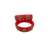 Red Silk Thread Bangle Set