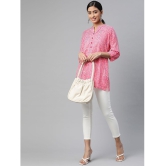 SVARCHI - Pink Cotton Women's Straight Kurti ( Pack of 1 ) - None