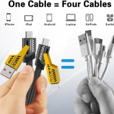 bAot 4 in 1 Fast Charging & Data Cable