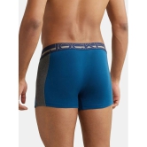 Jockey US21 Men Super Combed Cotton Elastane Stretch Solid Trunk - Poseidon - None