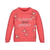 Plum Tree Girls Always Bright Round neck Pullover Sweatshirt - Coral - None