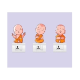 Asmi Collection Buddha Kids for Light Switches Funny Sticker ( 8 x 14 cms )