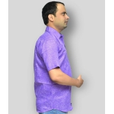 DESHBANDHU DBK Linen Regular Fit Mens Formal Shirt - Purple ( Pack of 1 ) - None