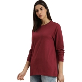 PPTHEFASHIONHUB - Maroon Cotton Blend Loose Fit Womens T-Shirt ( Pack of 1 ) - None