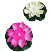 THRIFTKART 2pc led floting lotus LED Candle - Pack of 2