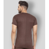 Uzarus - Brown Cotton Blend Mens Thermal Tops ( Pack of 1 ) - None