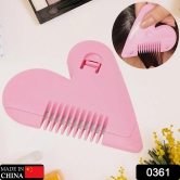 0361 Heart Shape Plastic Hair Cutting Scissors for Baby Girls Lightweight Portable Hair Thinning Double?Edge Stainless Steel Convenient for Hair Cutting for Hair Thinning (1 Pc )