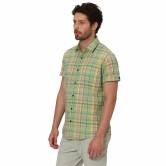 Light Olive Madras Check Slim Fit Casual Shirt