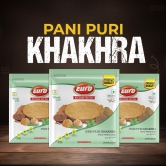 Euro Panipuri Khakhra 180Gm Pack of 4|Roasted Not Fried | Cholesterol Free | Zero Transfat |Vacuum-Sealed for Freshness | Authentic Gujarati Snack, Ideal for Tea Time | Healthy Khakhra Options| Healthy Snacking