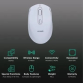 Croma Wireless Mouse (1600 DPI, Scratch Resistance, White)