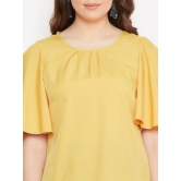 Women Yellow & Black Solid Top with Skirt