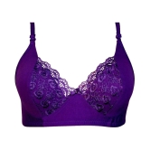 Kiran Enterprises Cotton Minimizer Bra - Purple - None